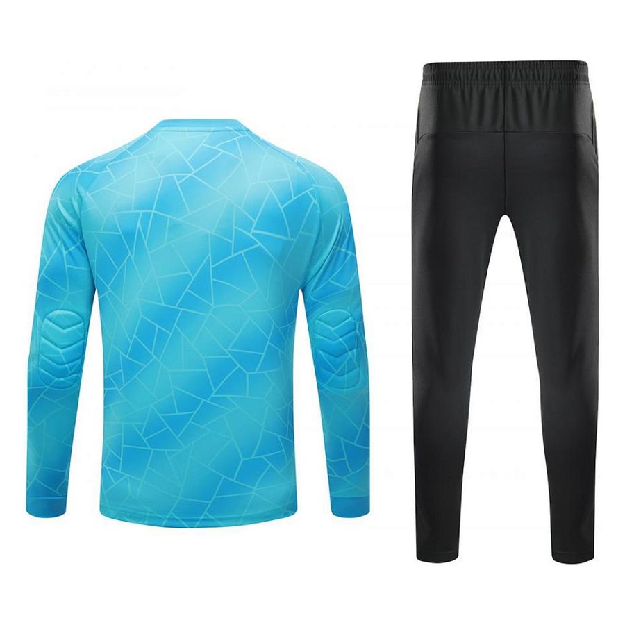 Blue keeper kit with long pants, angle 3