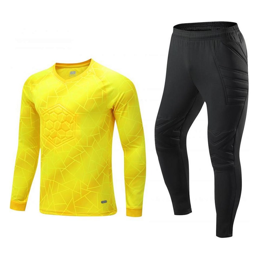 Yellow keeper kit with long pants, angle 2